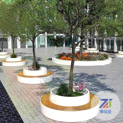 玻璃钢树池坐凳013